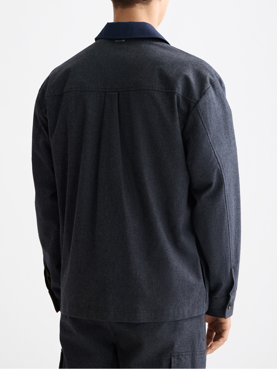 Melange army overshirt
