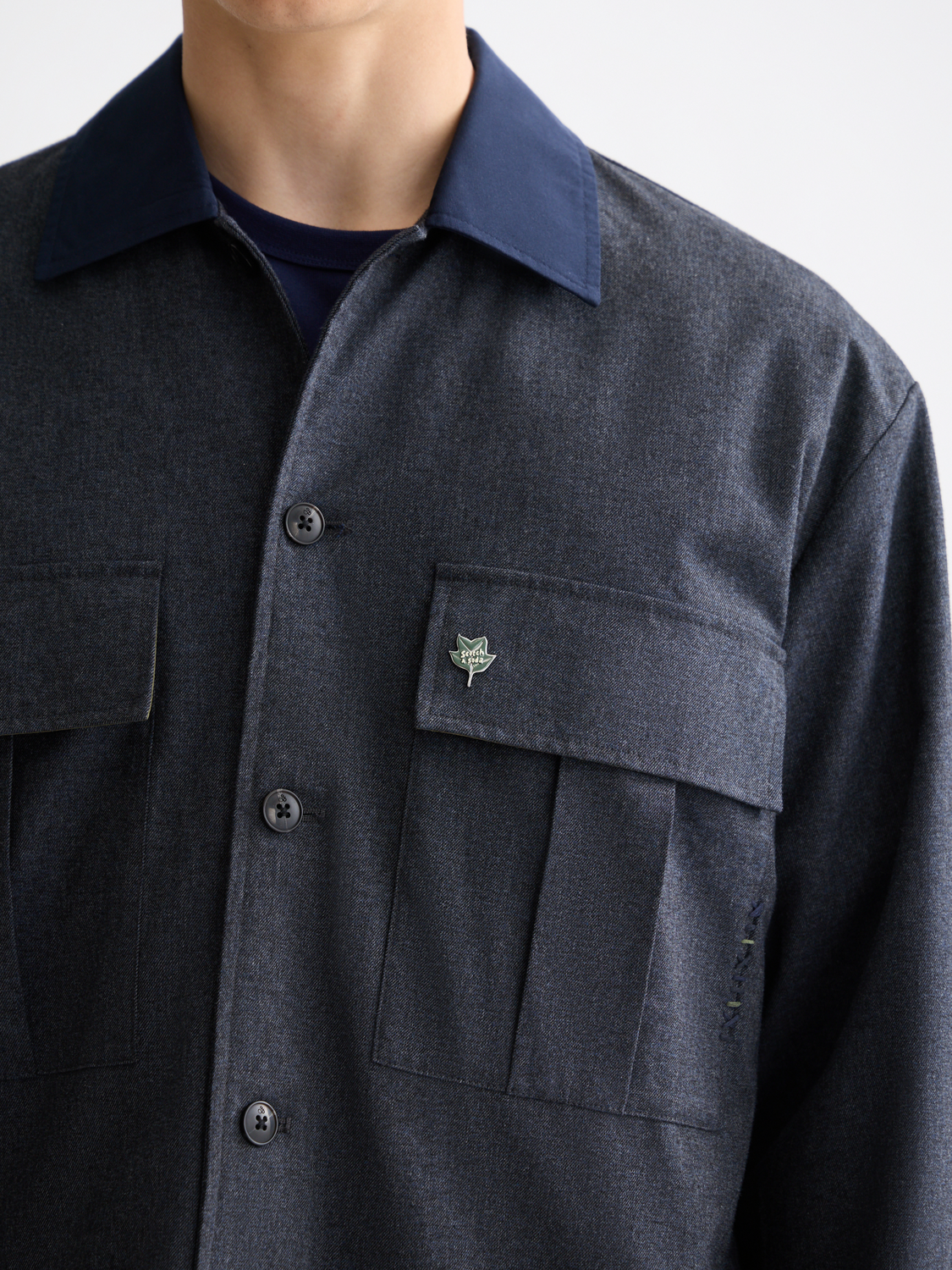 Melange army overshirt