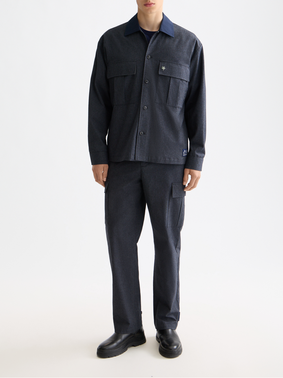 Melange army overshirt