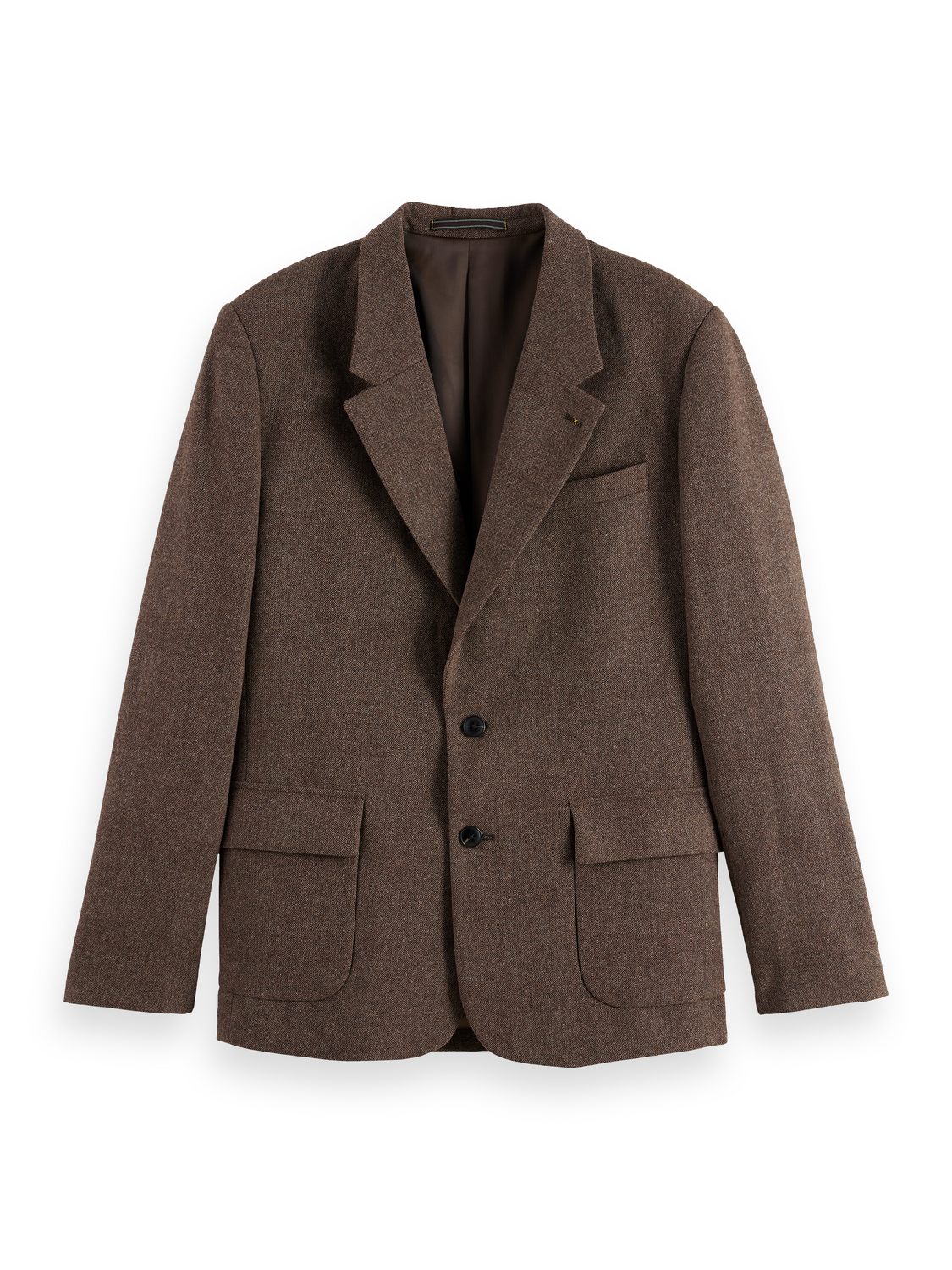 Yarn-dyed wool blend relaxed blazer