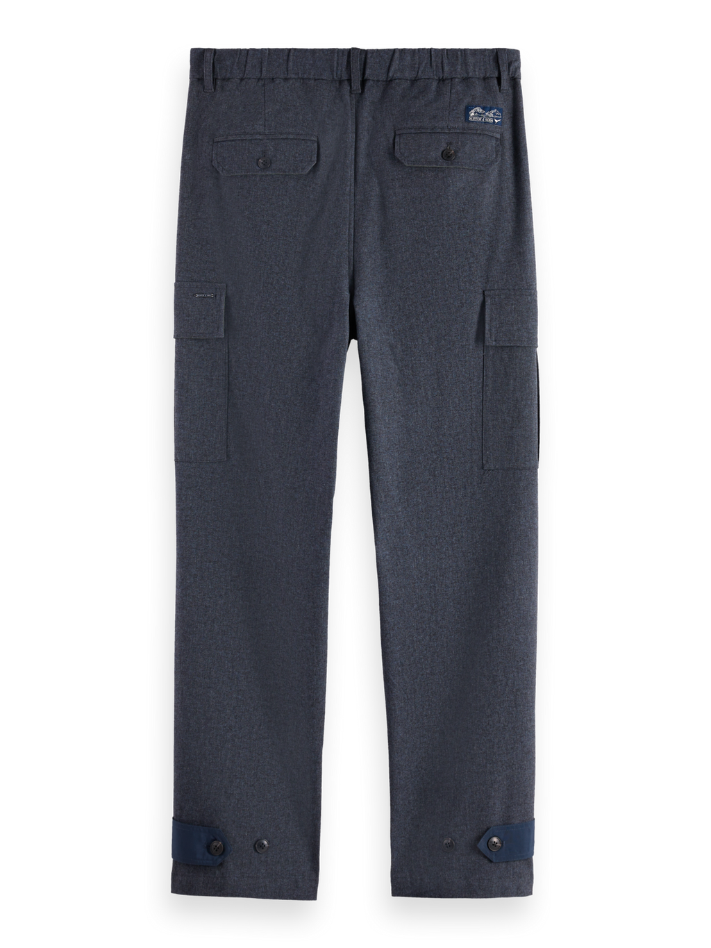 Melange cotton-blend relaxed straight cargo