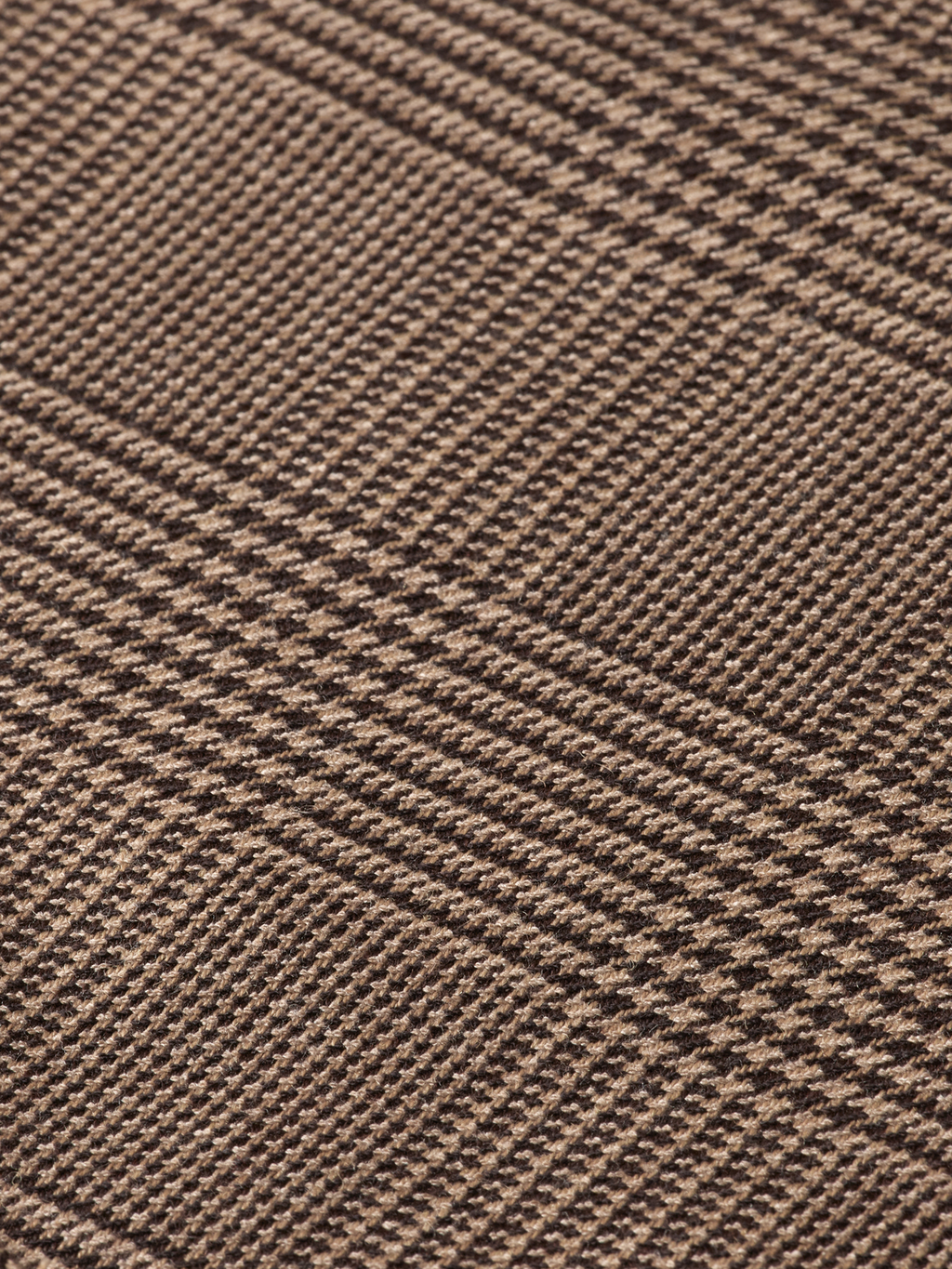 Checkered wool-blend pleated baggy chino