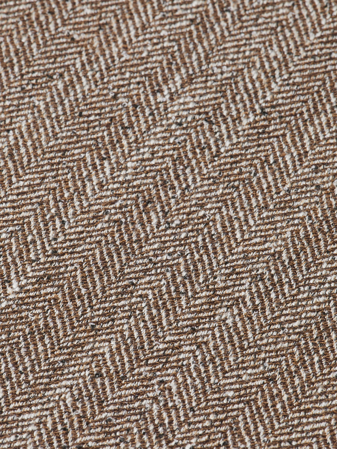 Herringbone yarn-dyed pleated baggy chino