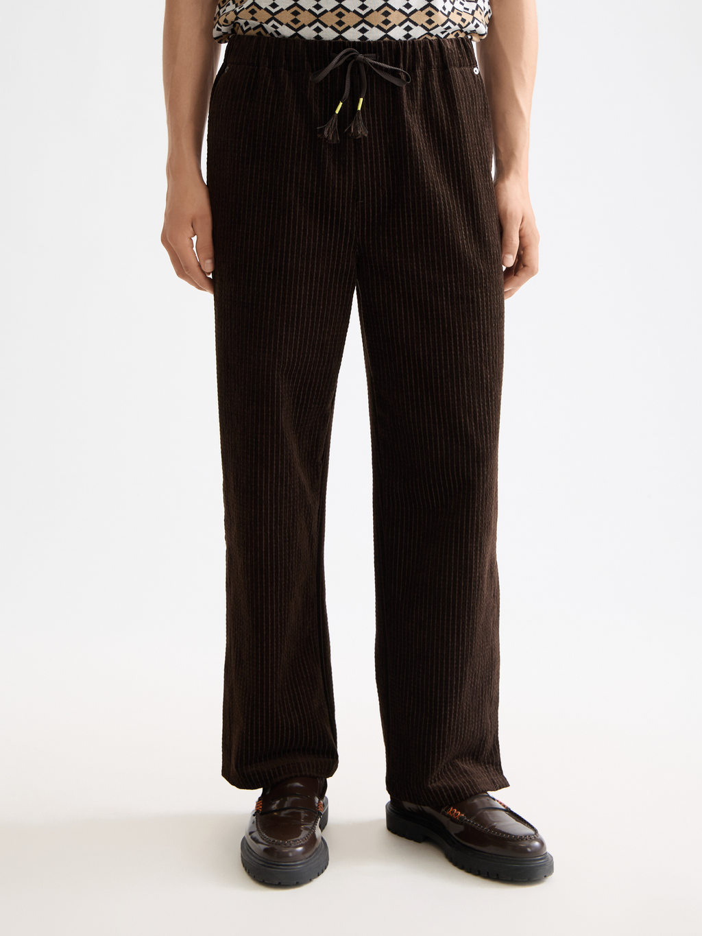 Jacquard corduroy relaxed jogger