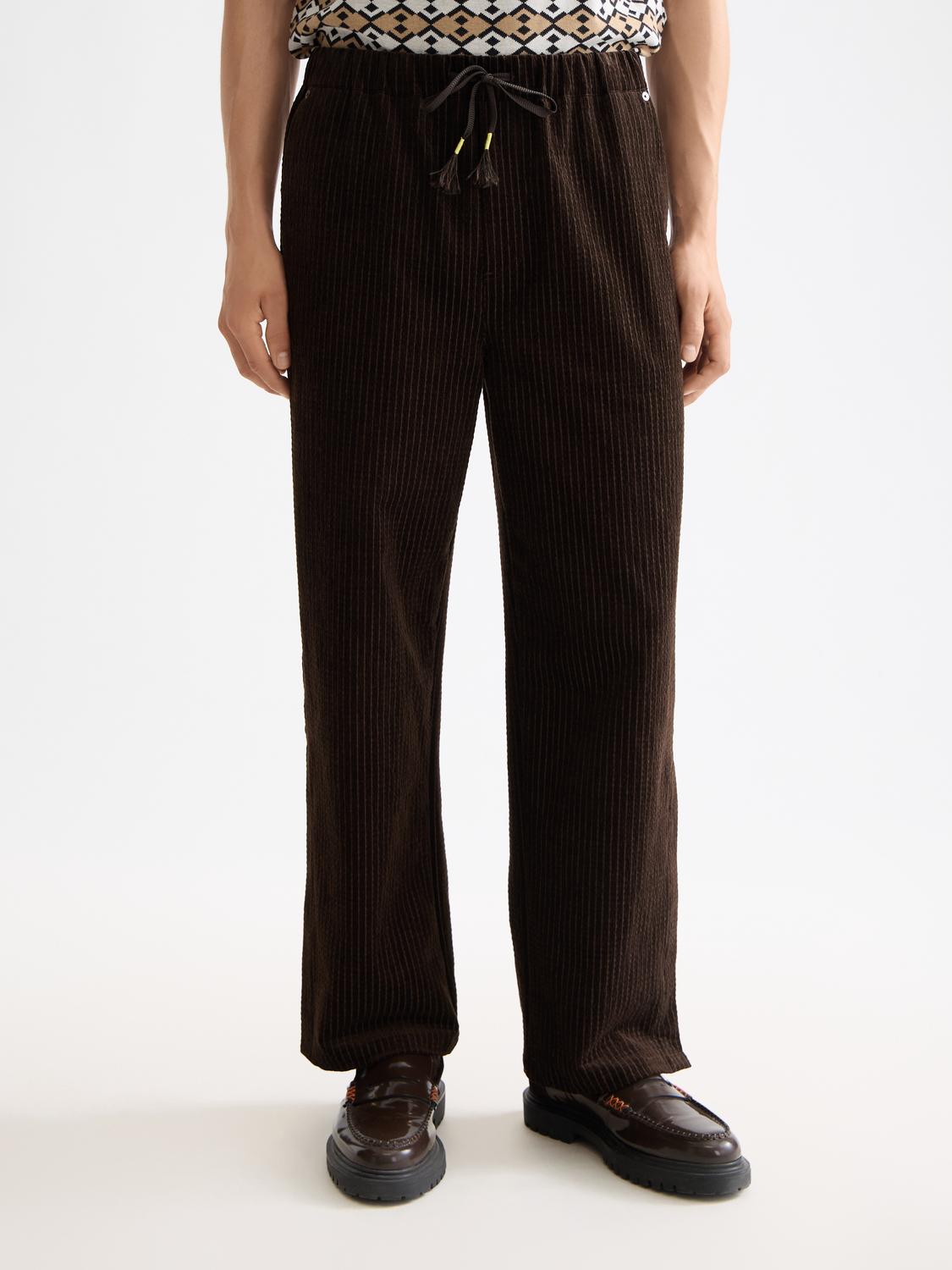 Jacquard corduroy relaxed jogger