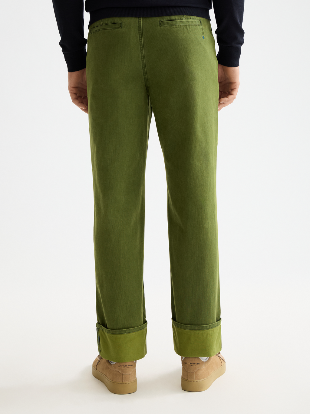 Clarke herringbone straight fit chino