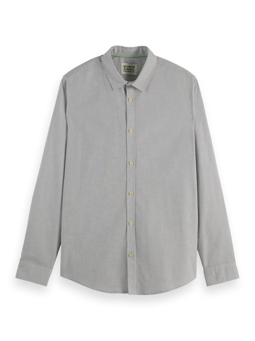 Striped slim-fit poplin shirt