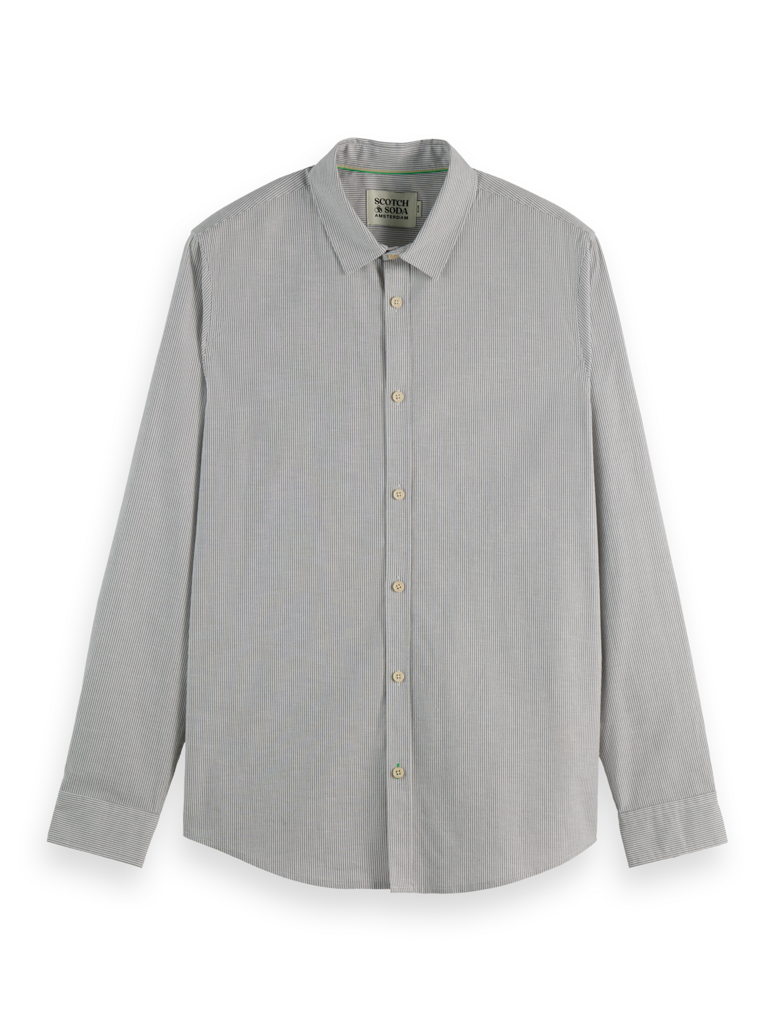 Striped slim-fit poplin shirt