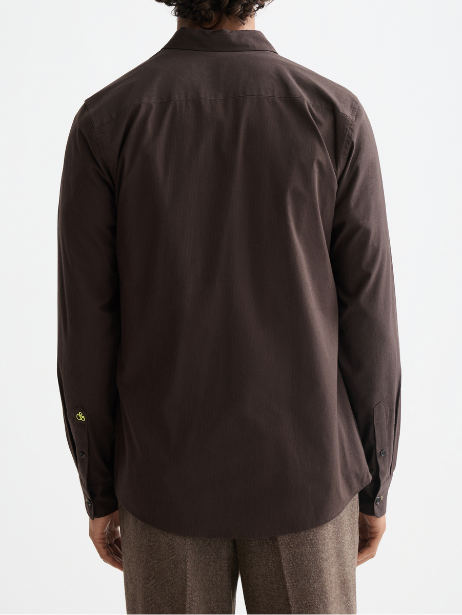 Striped slim-fit poplin shirt
