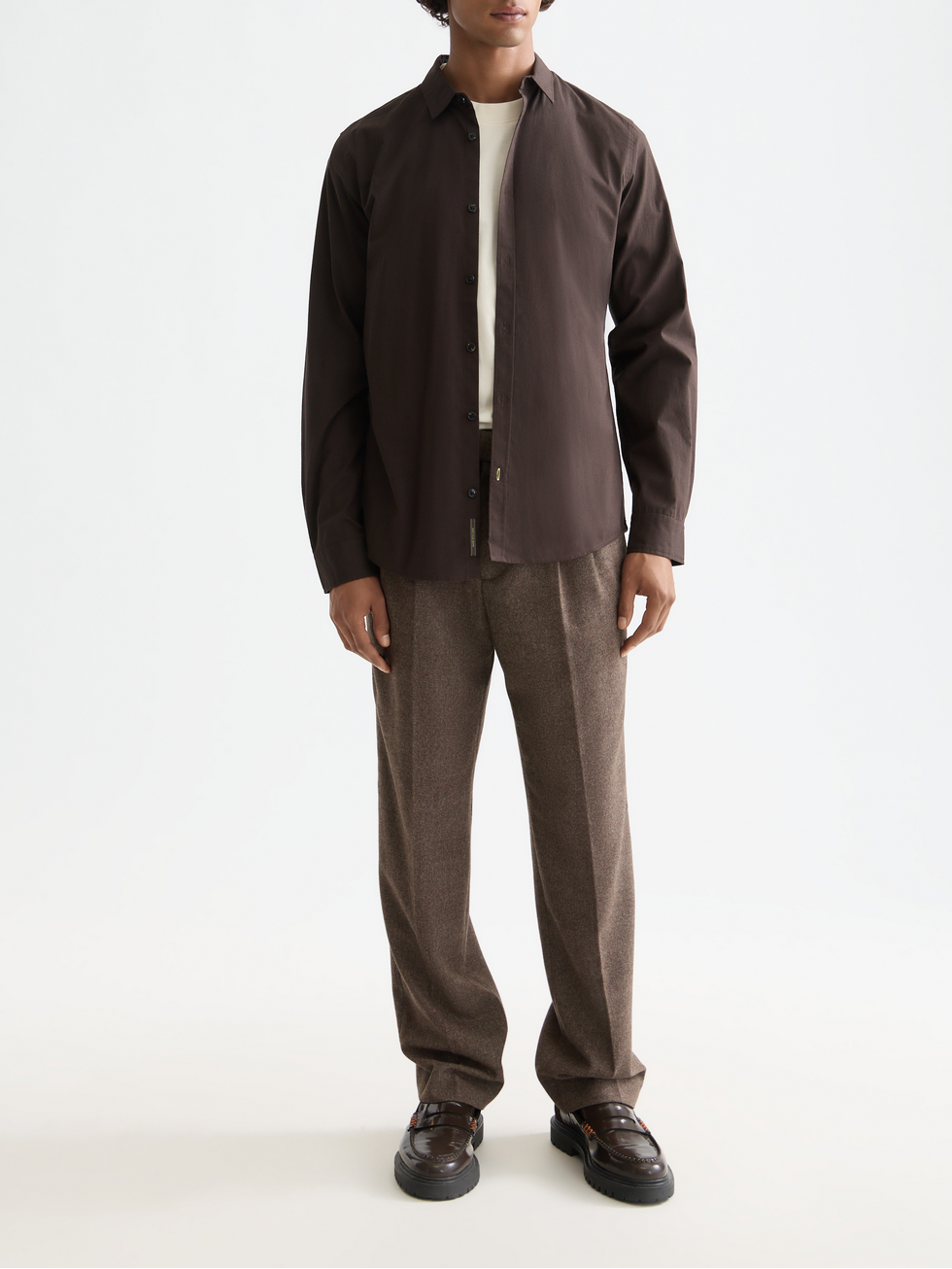 Striped slim-fit poplin shirt