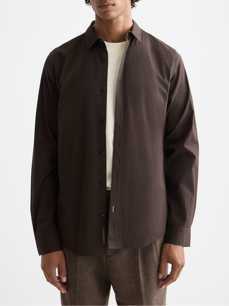 Striped slim-fit poplin shirt
