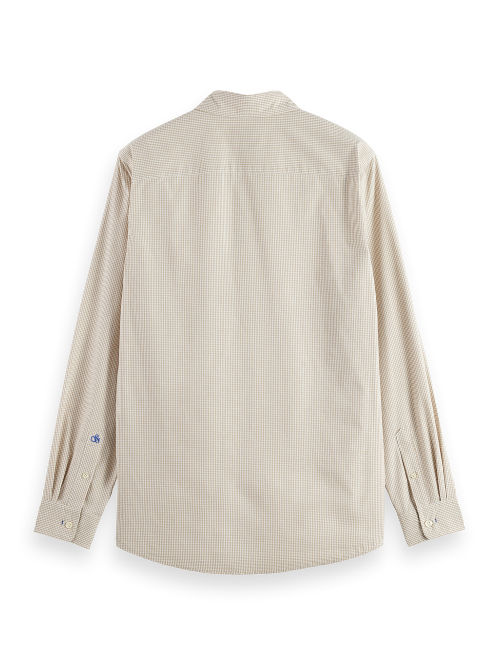 Micro-check poplin shirt