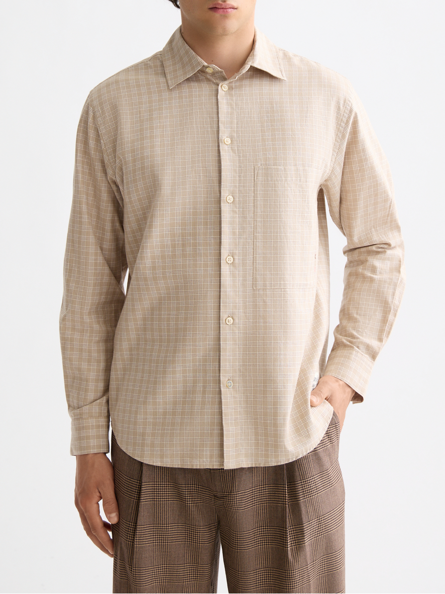 Lightweight flannel checked shirt
