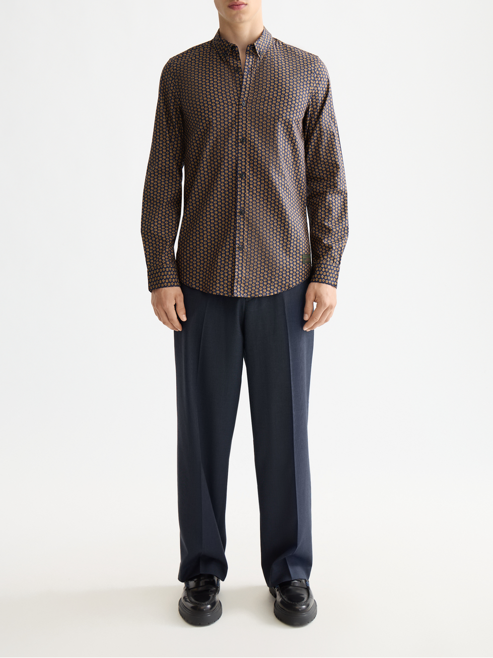 Print slim shirt
