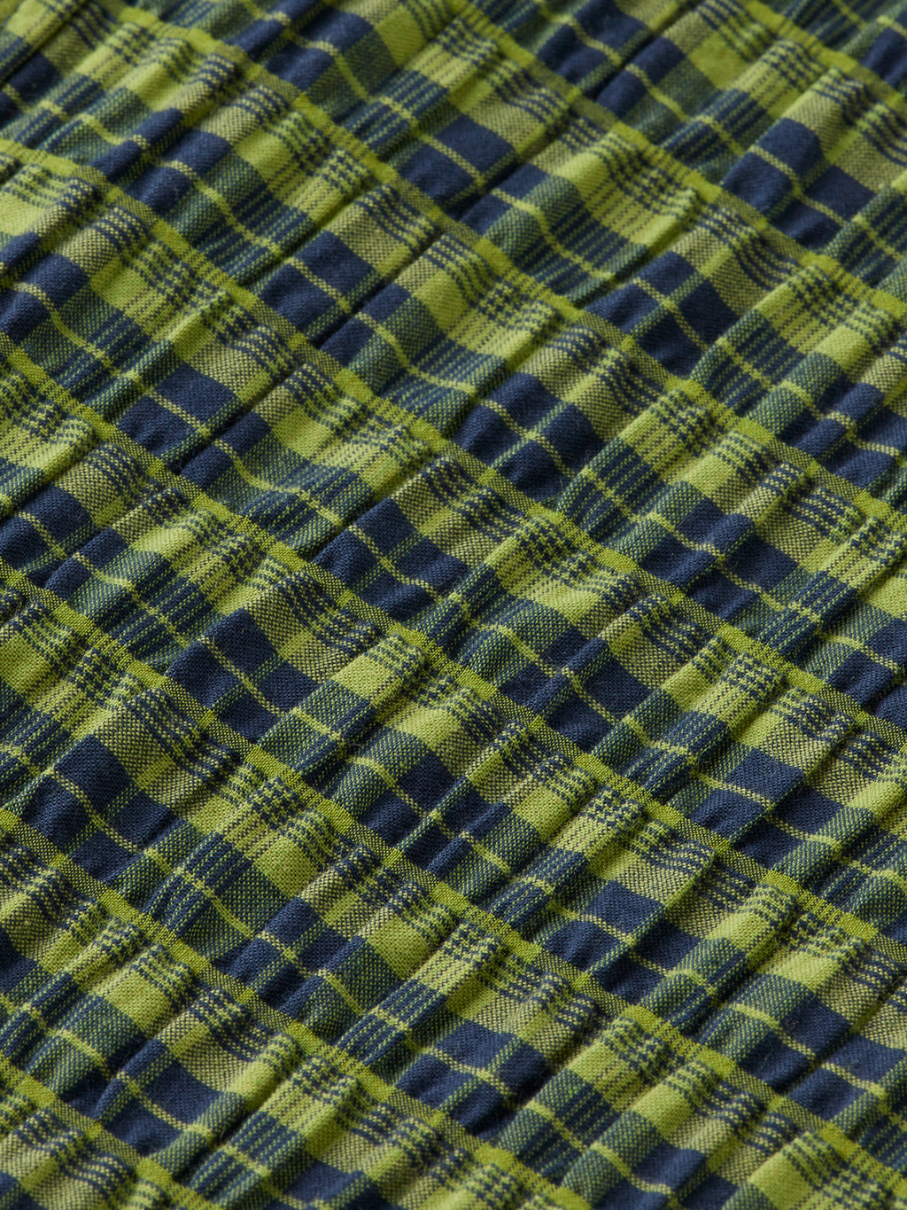 Crinkle checked shirt