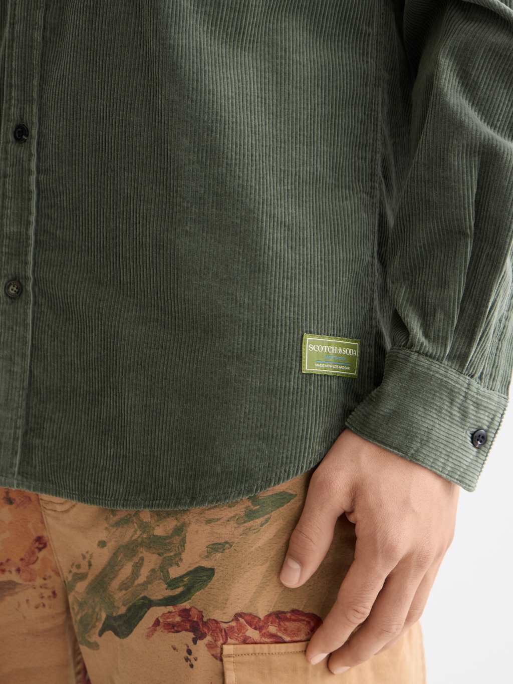 Regular corduroy shirt