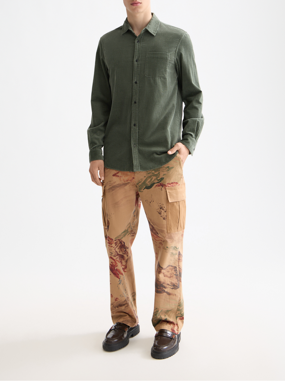 Regular corduroy shirt