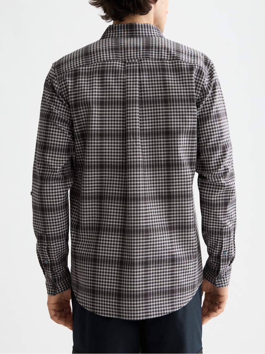 Shadow-check double-faced shirt