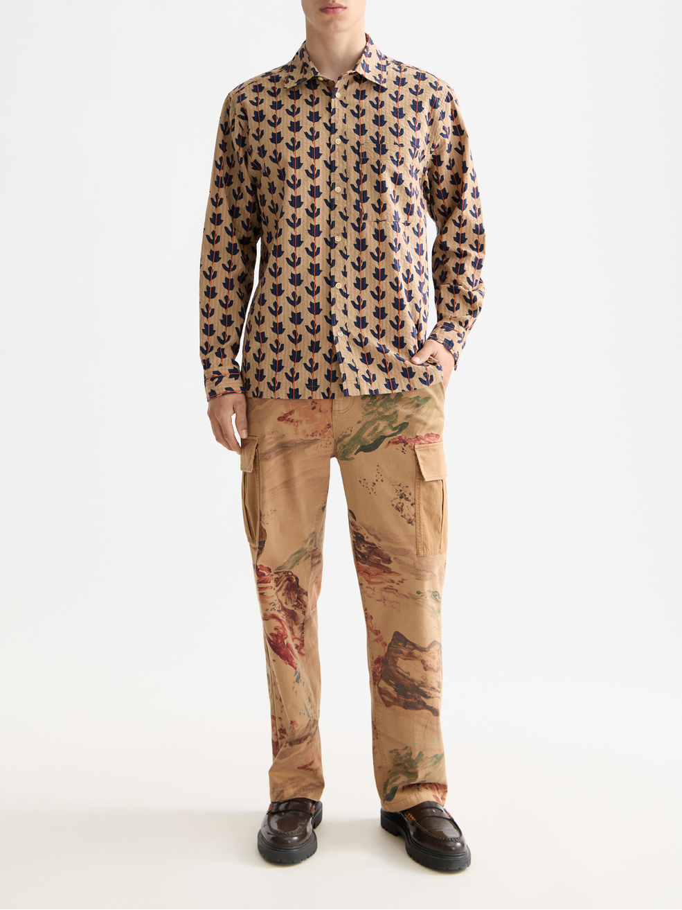 Structured printed shirt