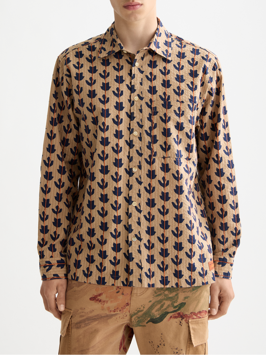 Structured printed shirt