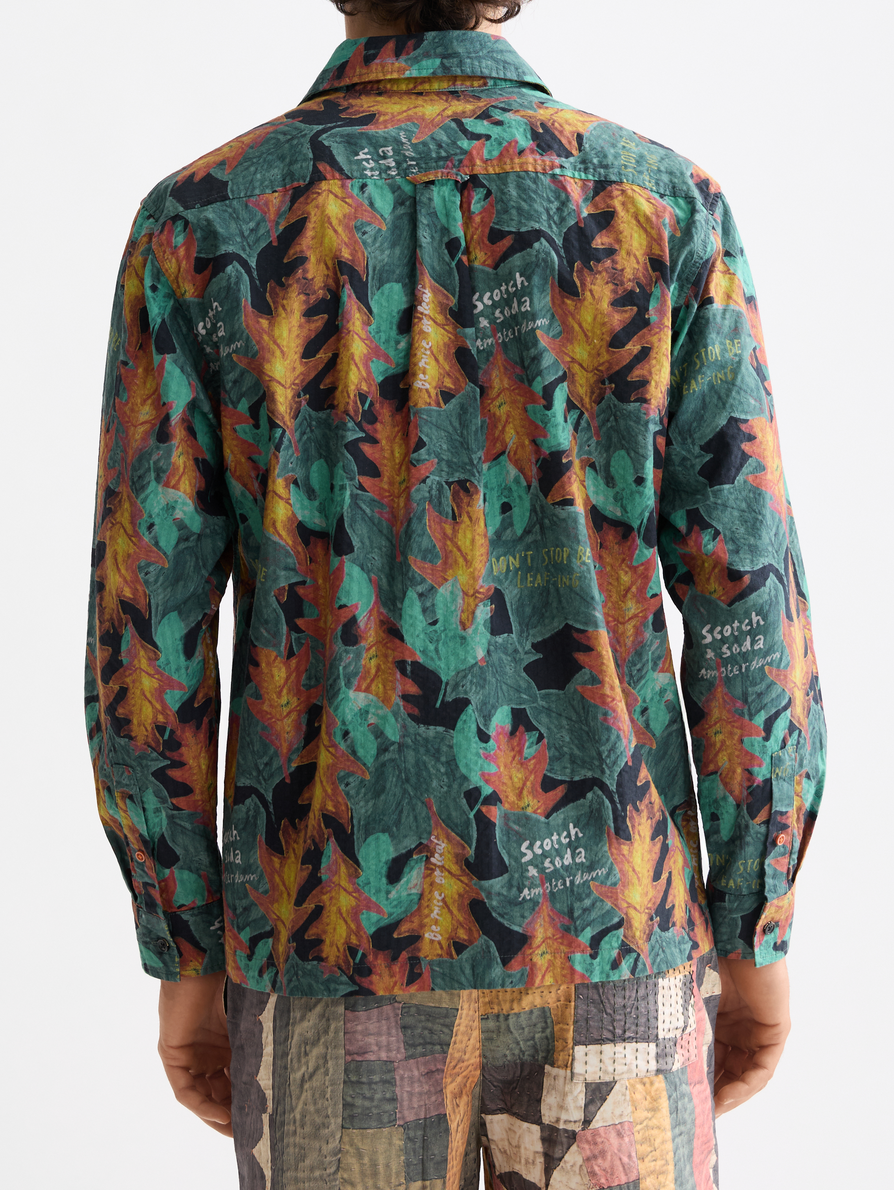 Structured printed shirt