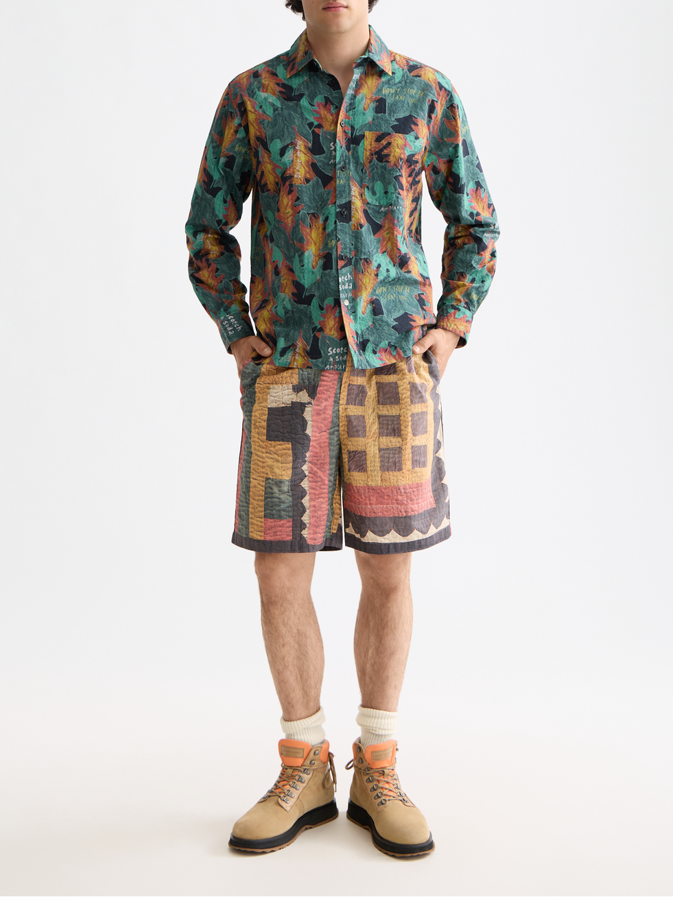 Structured printed shirt
