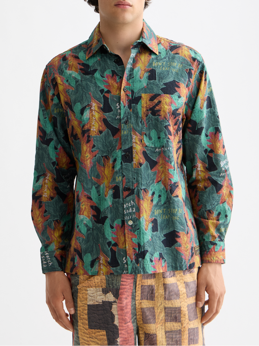 Structured printed shirt