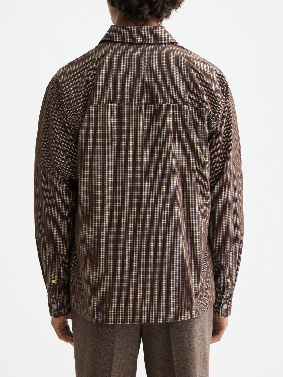 Micro-check structured shirt