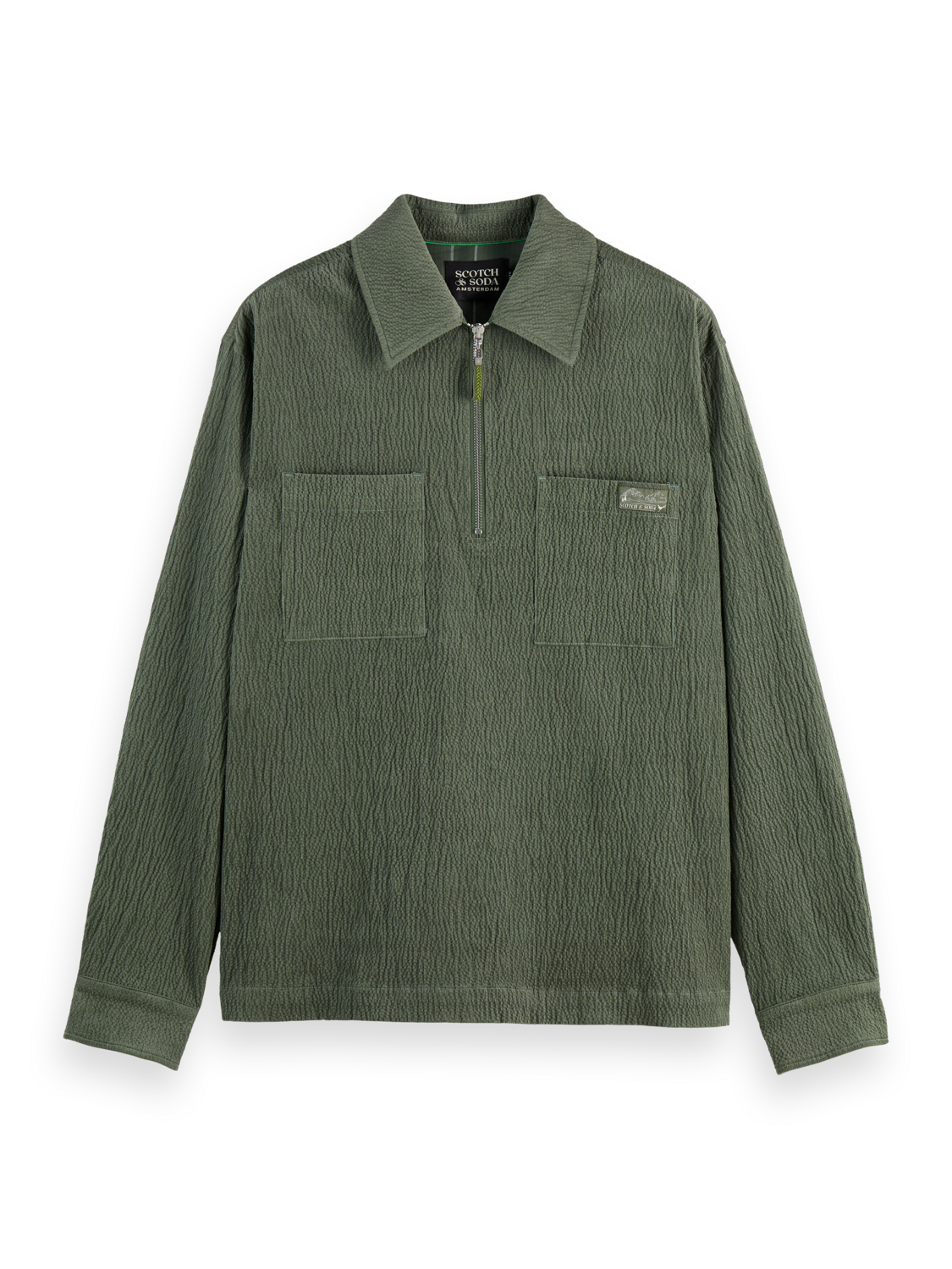 Corduroy zip shirt
