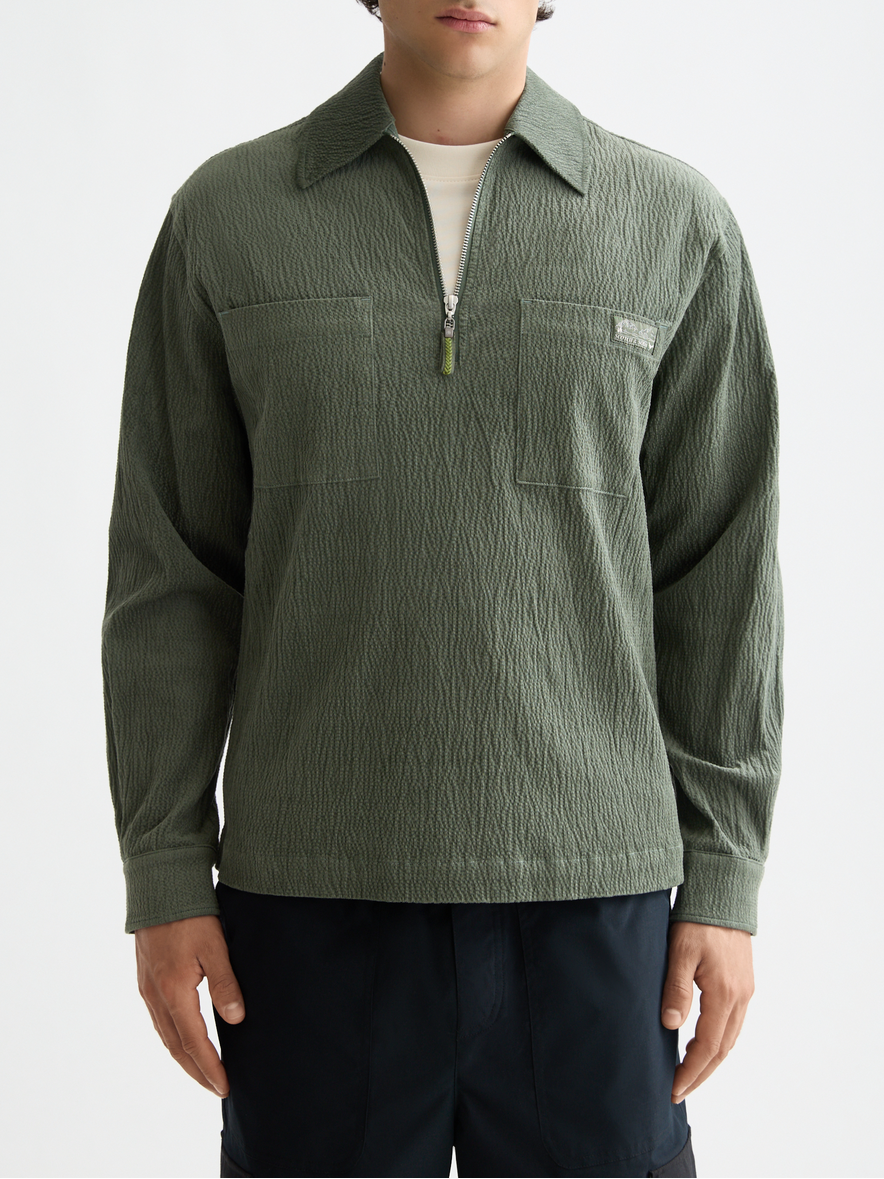 Corduroy zip shirt