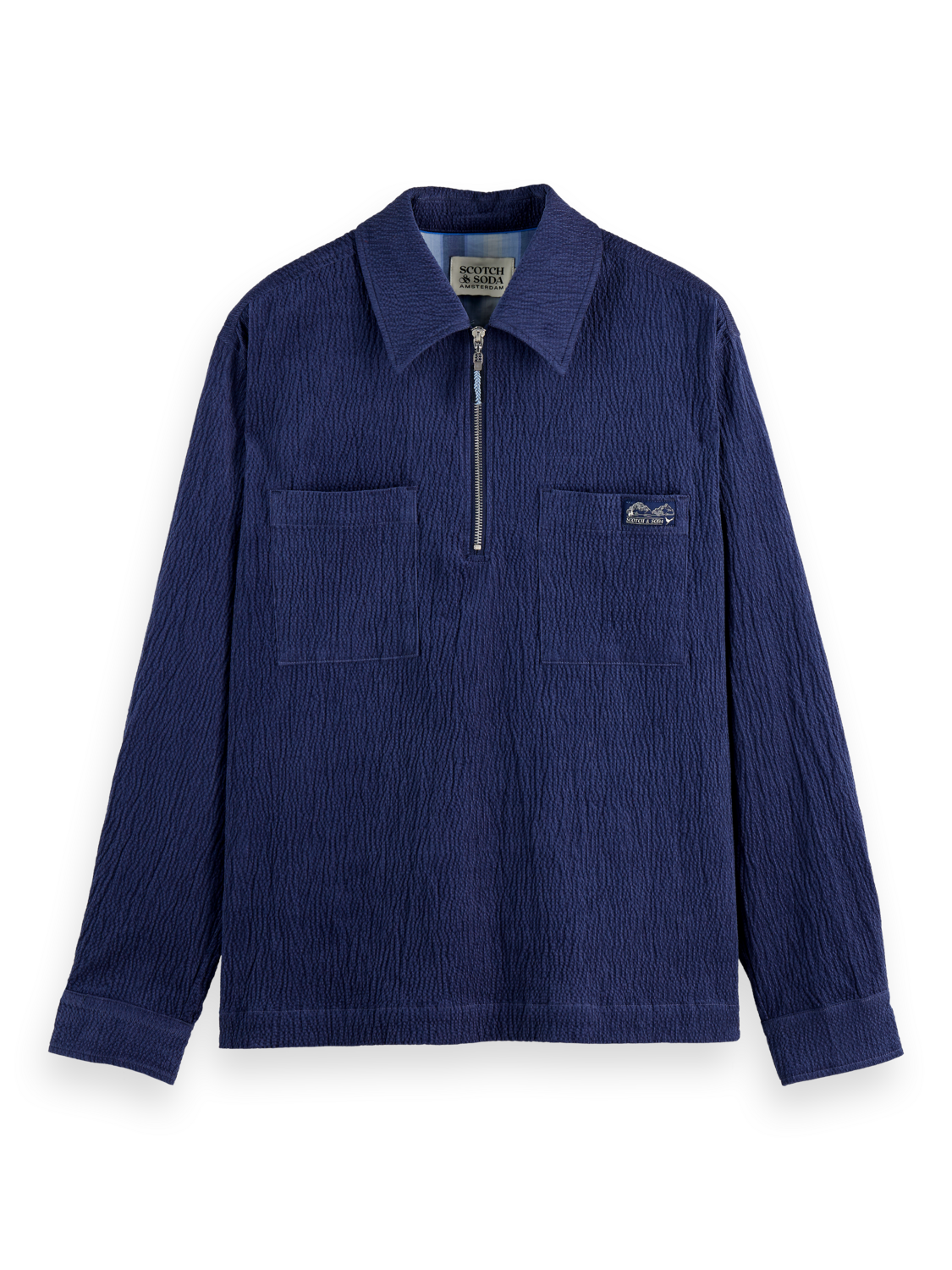 Corduroy zip shirt