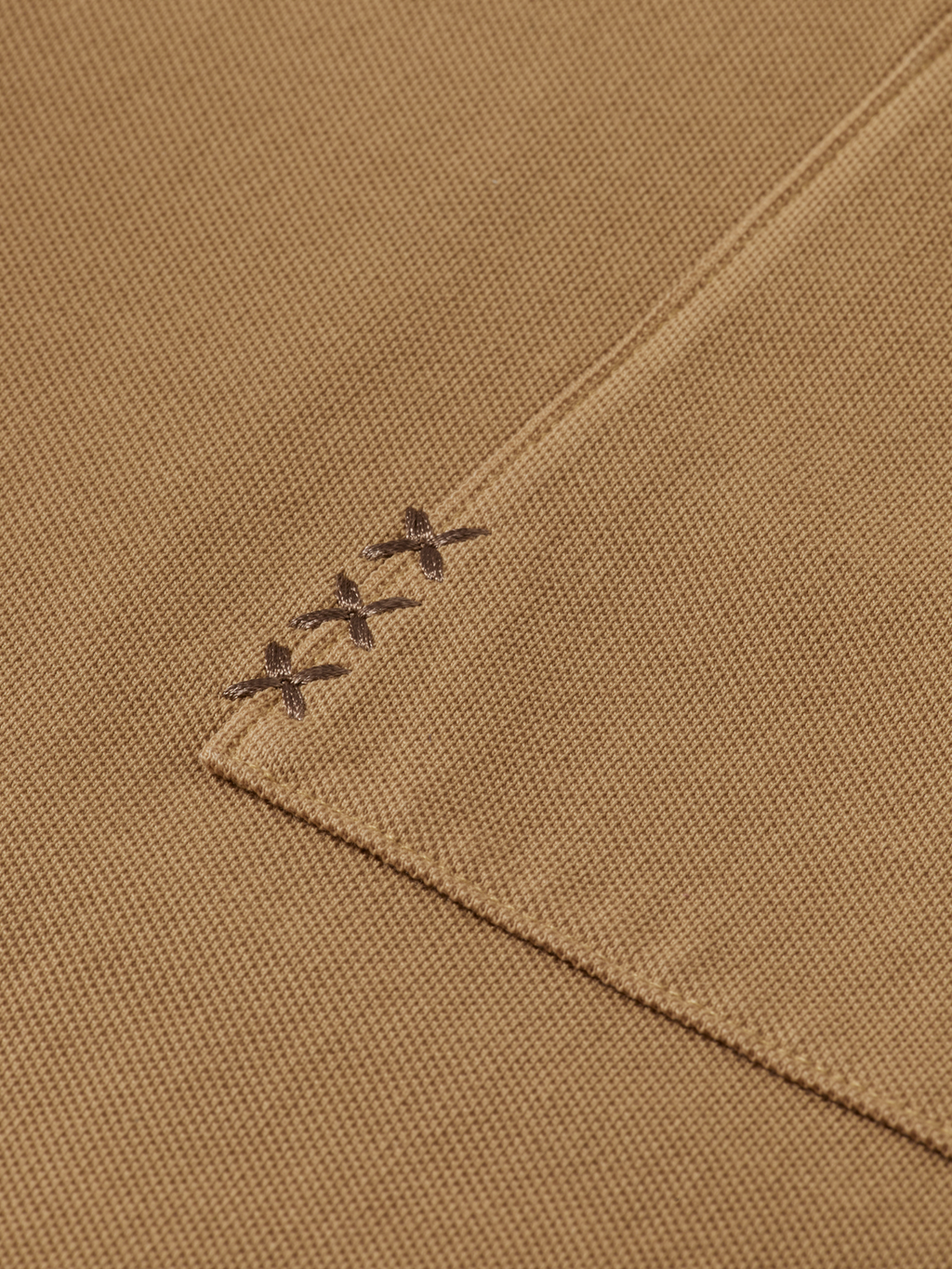 Garment-dyed pique relaxed fit pocket polo