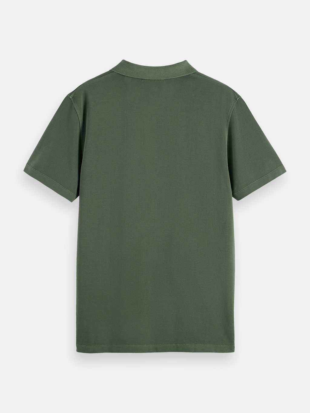 Garment-dyed pique relaxed fit pocket polo