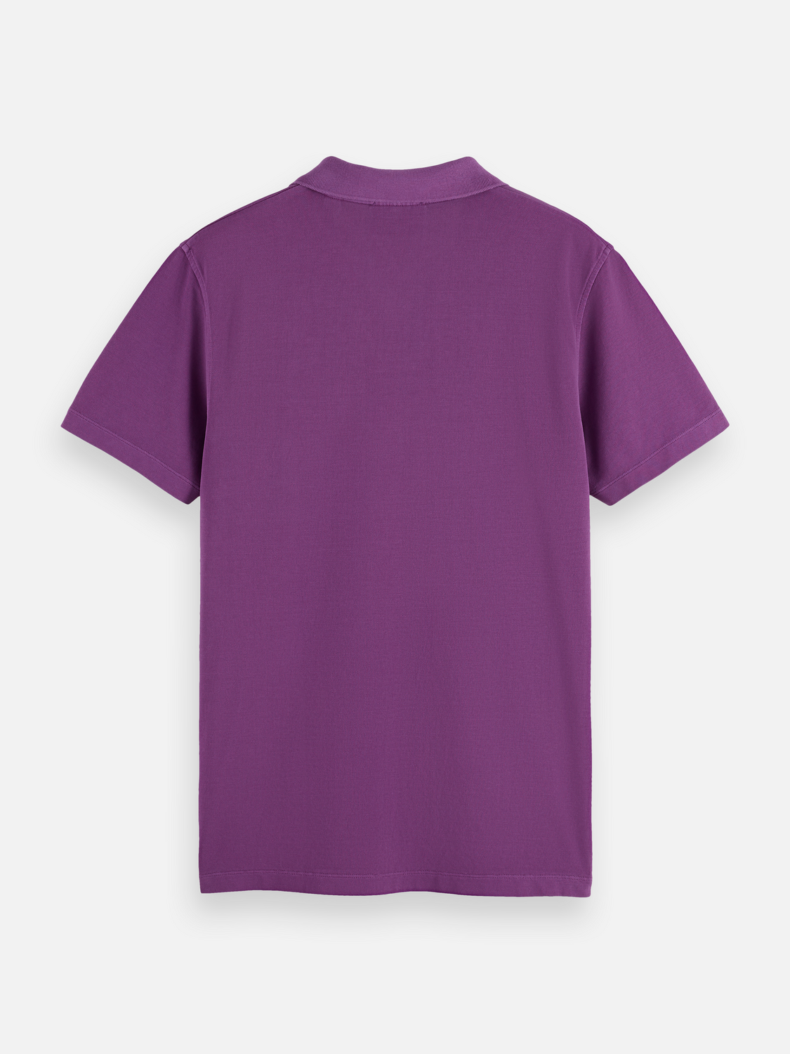 Garment-dyed pique relaxed fit pocket polo