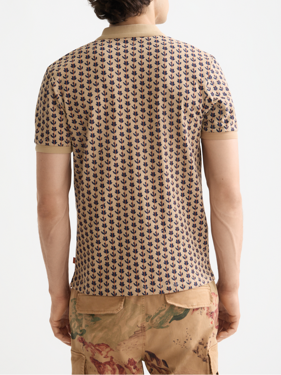 print jersey regular polo