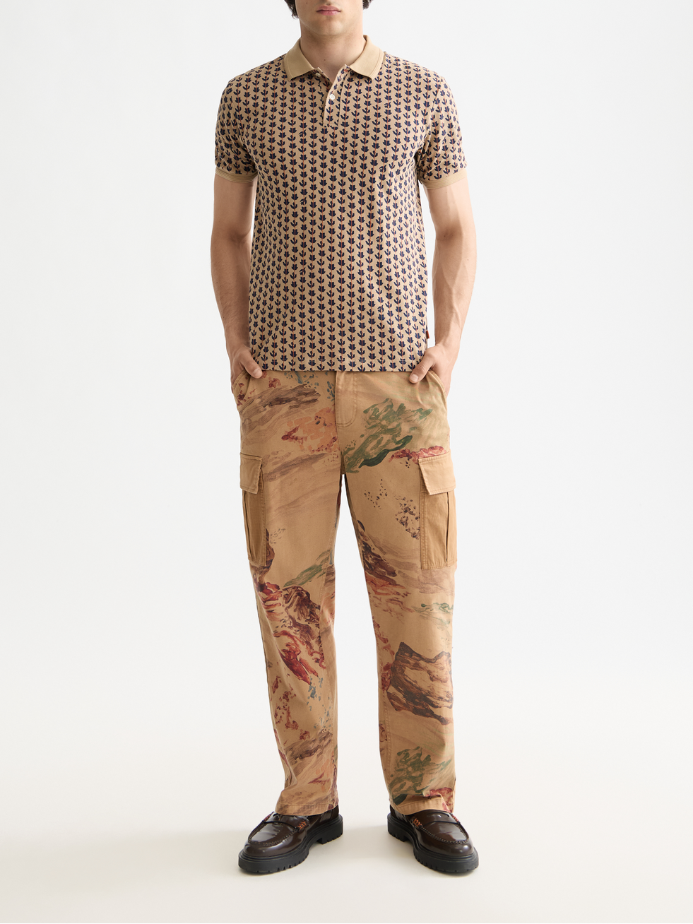 print jersey regular polo