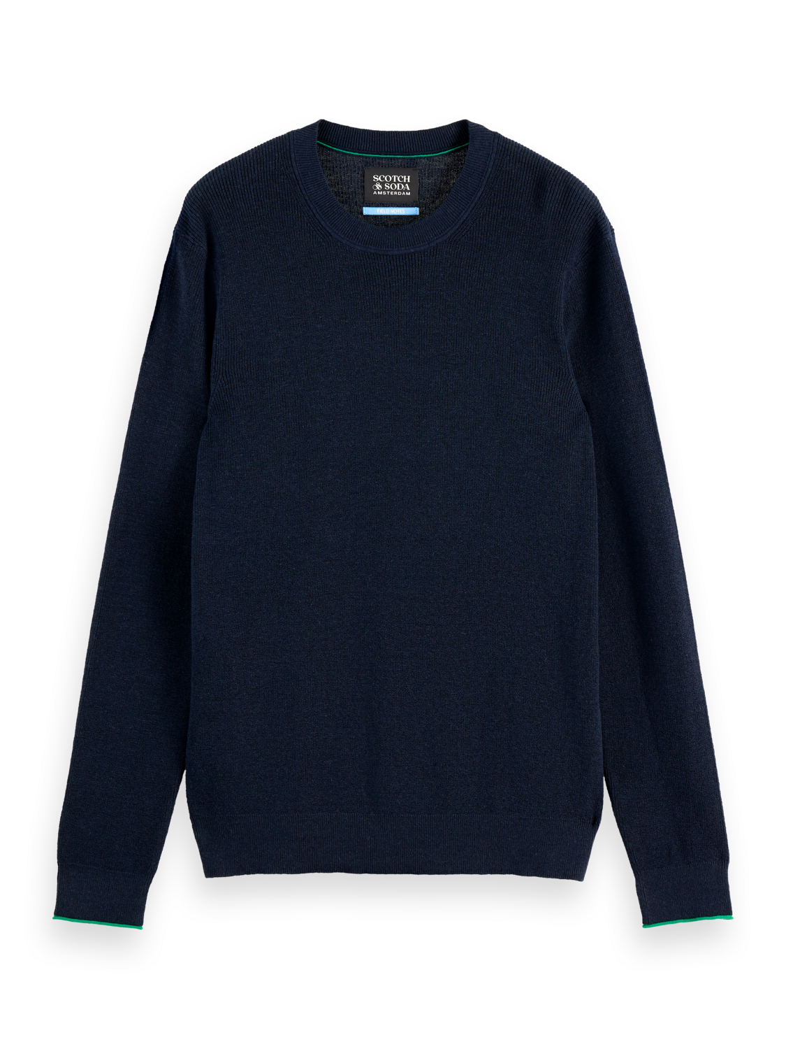Linen blend crew neck