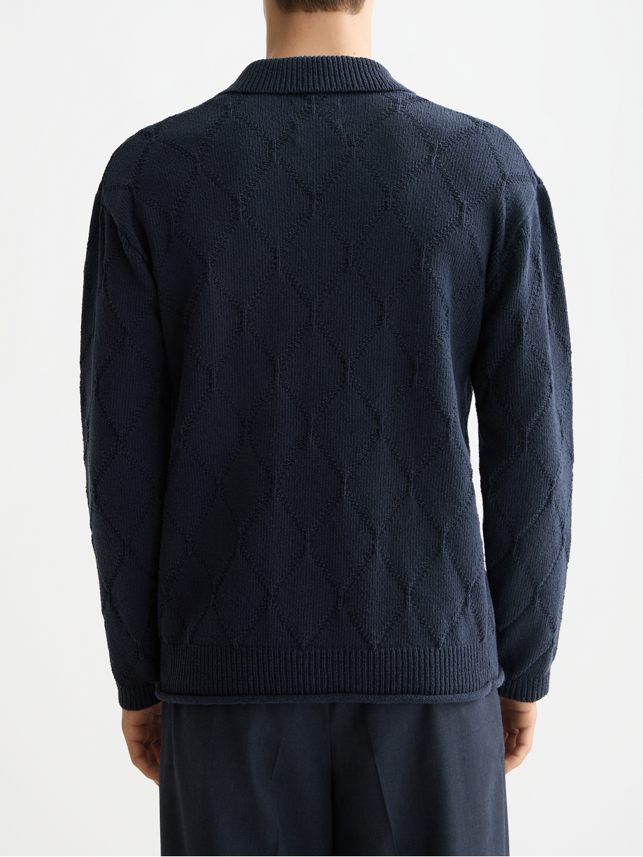 Open work long sleeve shirt