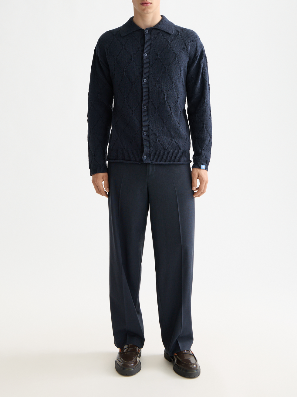 Open work long sleeve shirt