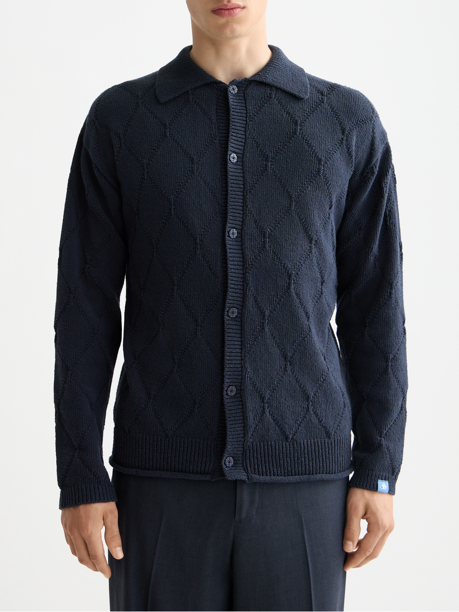 Open work long sleeve shirt