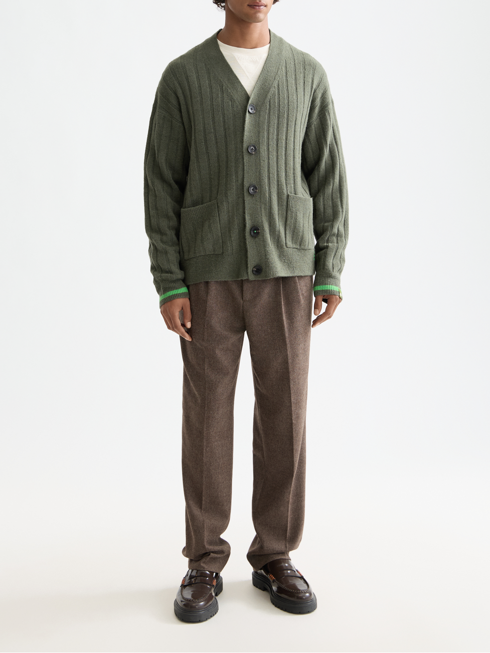 Soft knit dropped shoulder cardigan