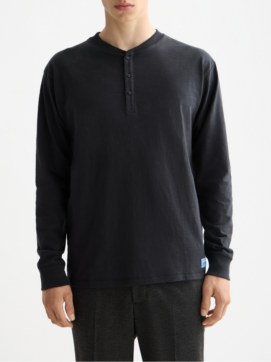 Slub Henley Long Sleeve