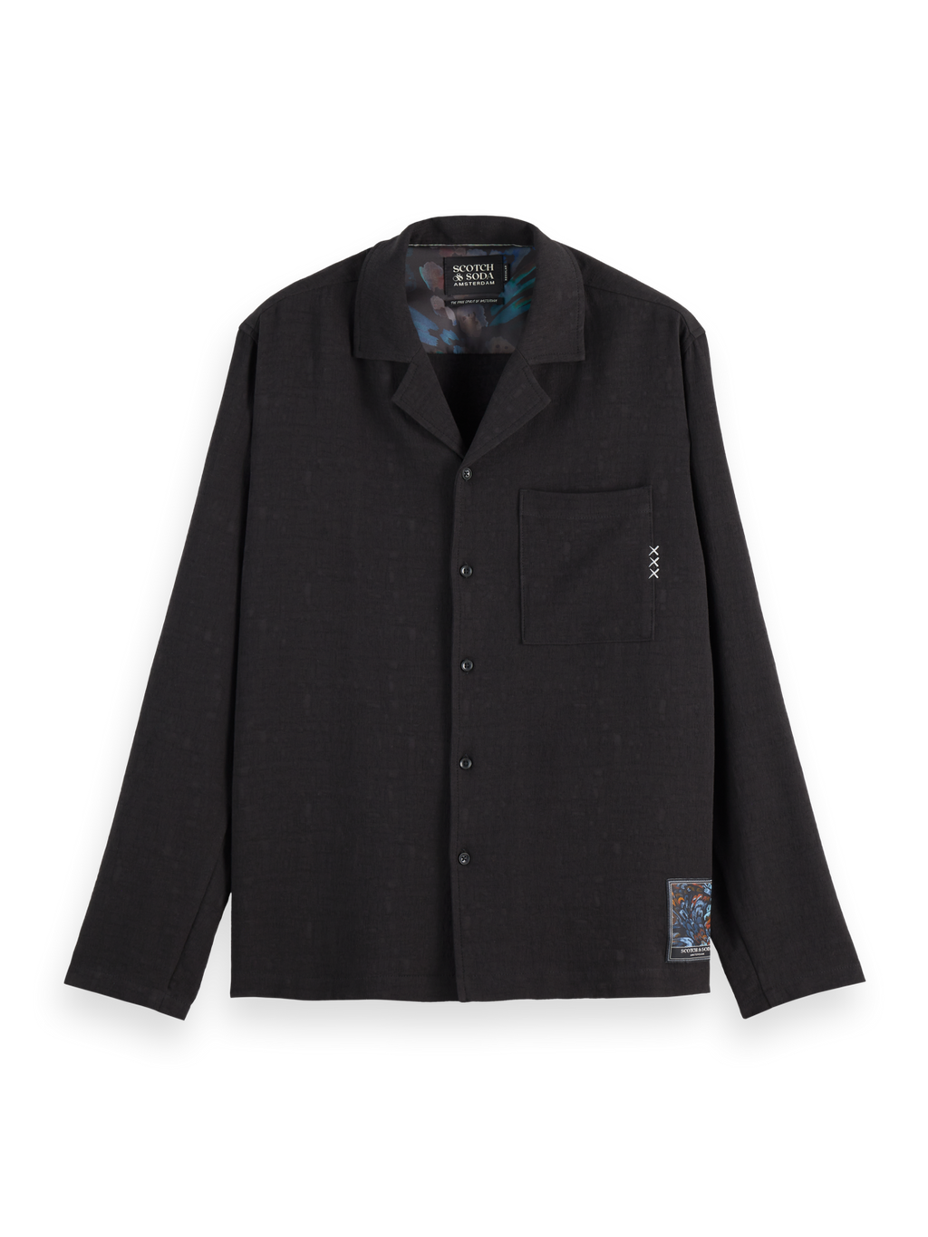 Tonal jacquard relaxed shirt