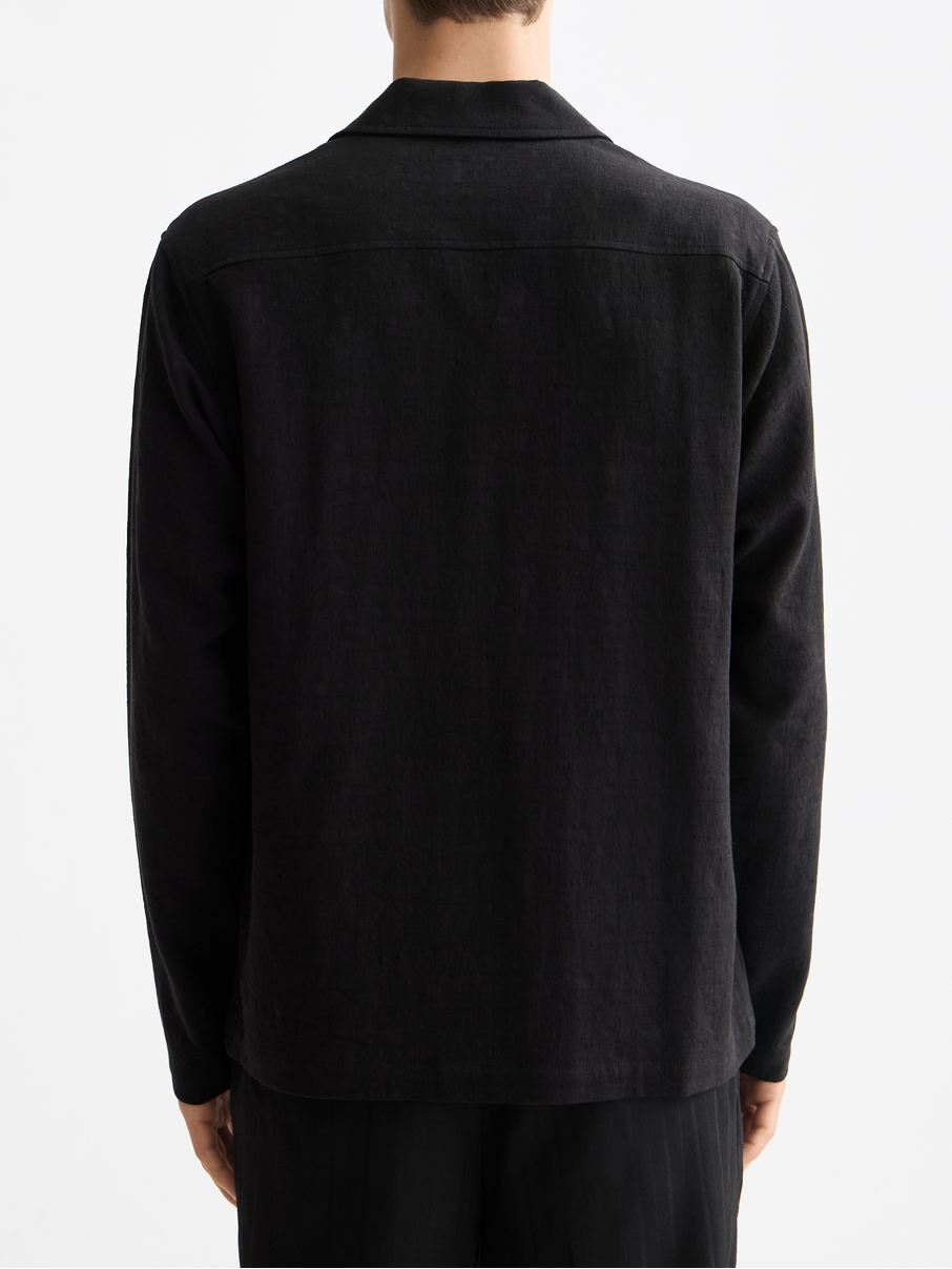 Tonal jacquard relaxed shirt