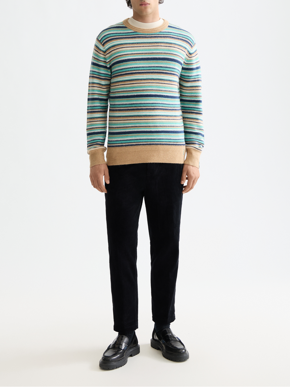 striped pullover knit