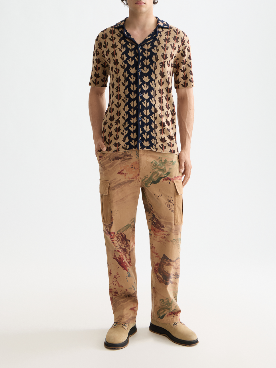 Knitted short sleeve shirt