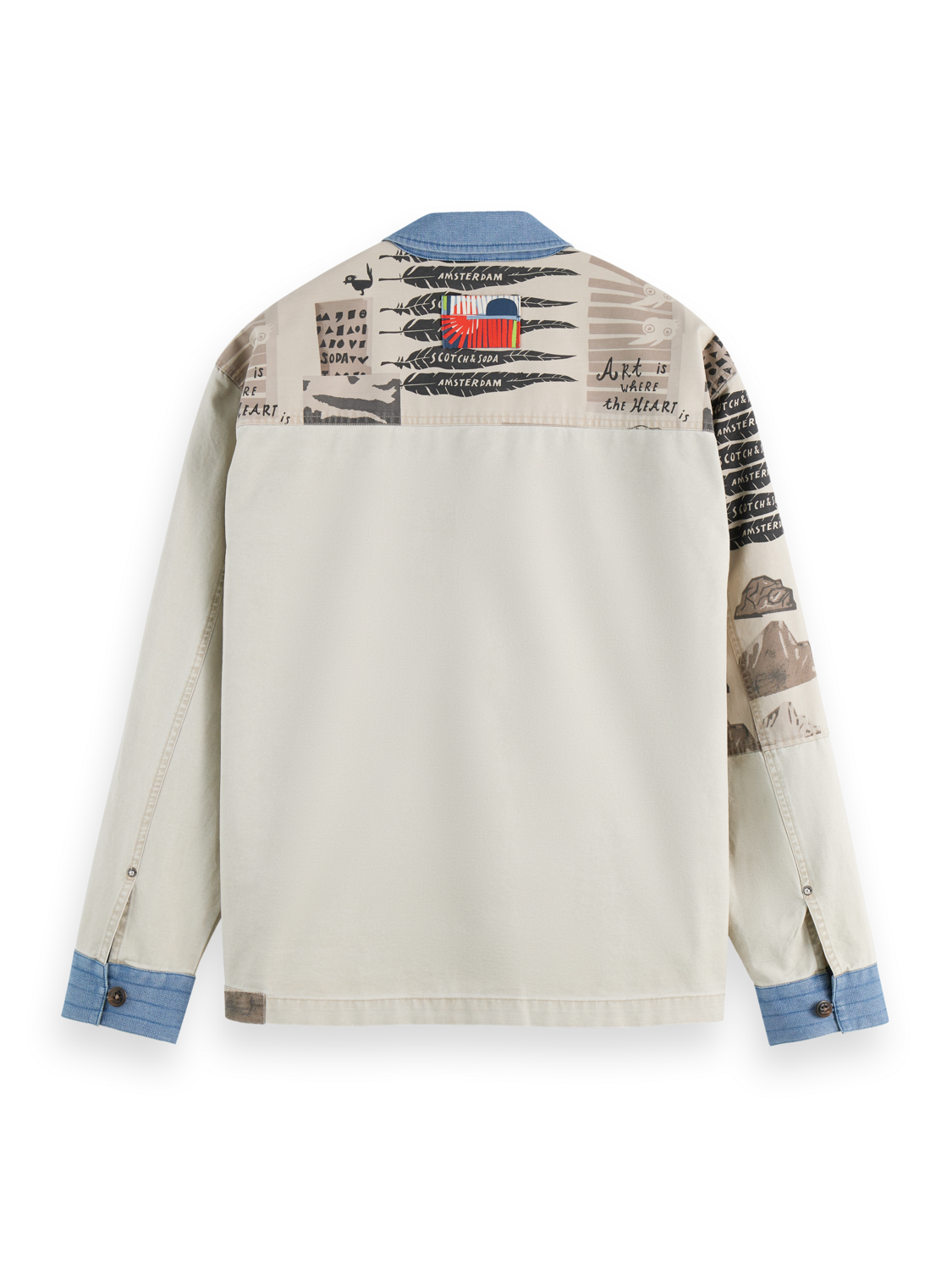 Printed block worker jacket