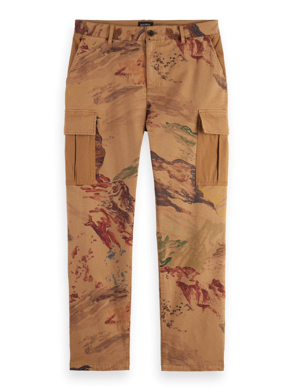 Harper Printed loose tapered cargo pants