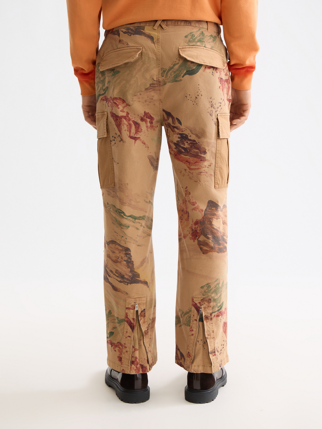 Harper Printed loose tapered cargo pants