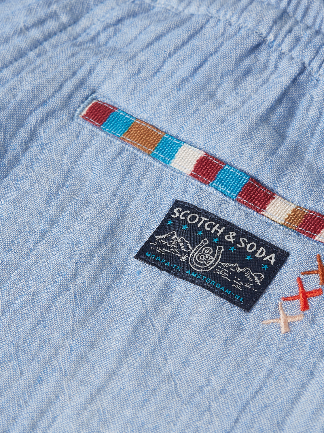 Boys Cotton chambray shorts